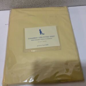 Pottery Barn Kids Chambray Crib Sheet  New